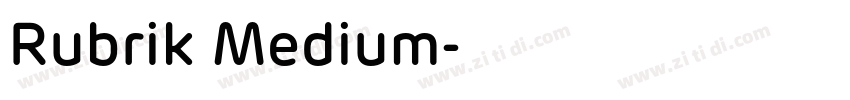 Rubrik Medium字体转换